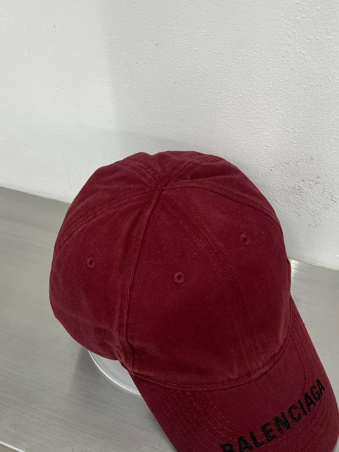 발렌시아가 버건디 바이저 볼캡 상품이미지7