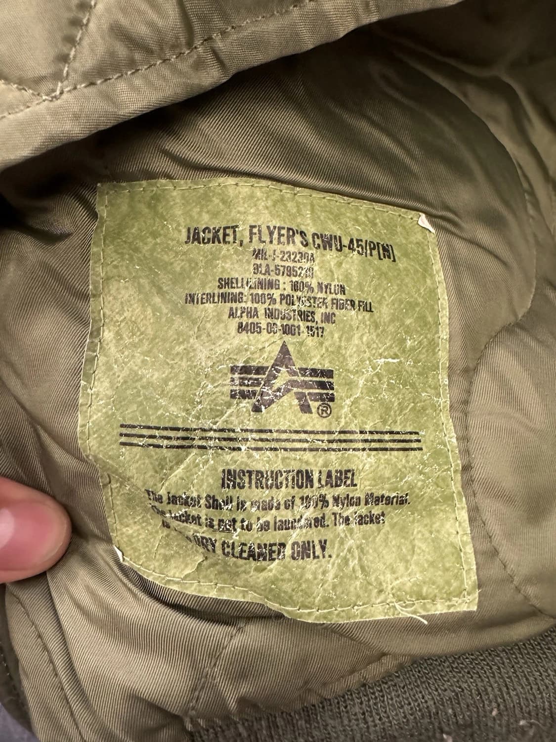 90s 알파 인더스트리 트룹 라인 플라이어스 미 공군 폭격기 비행 재킷 상품이미지7