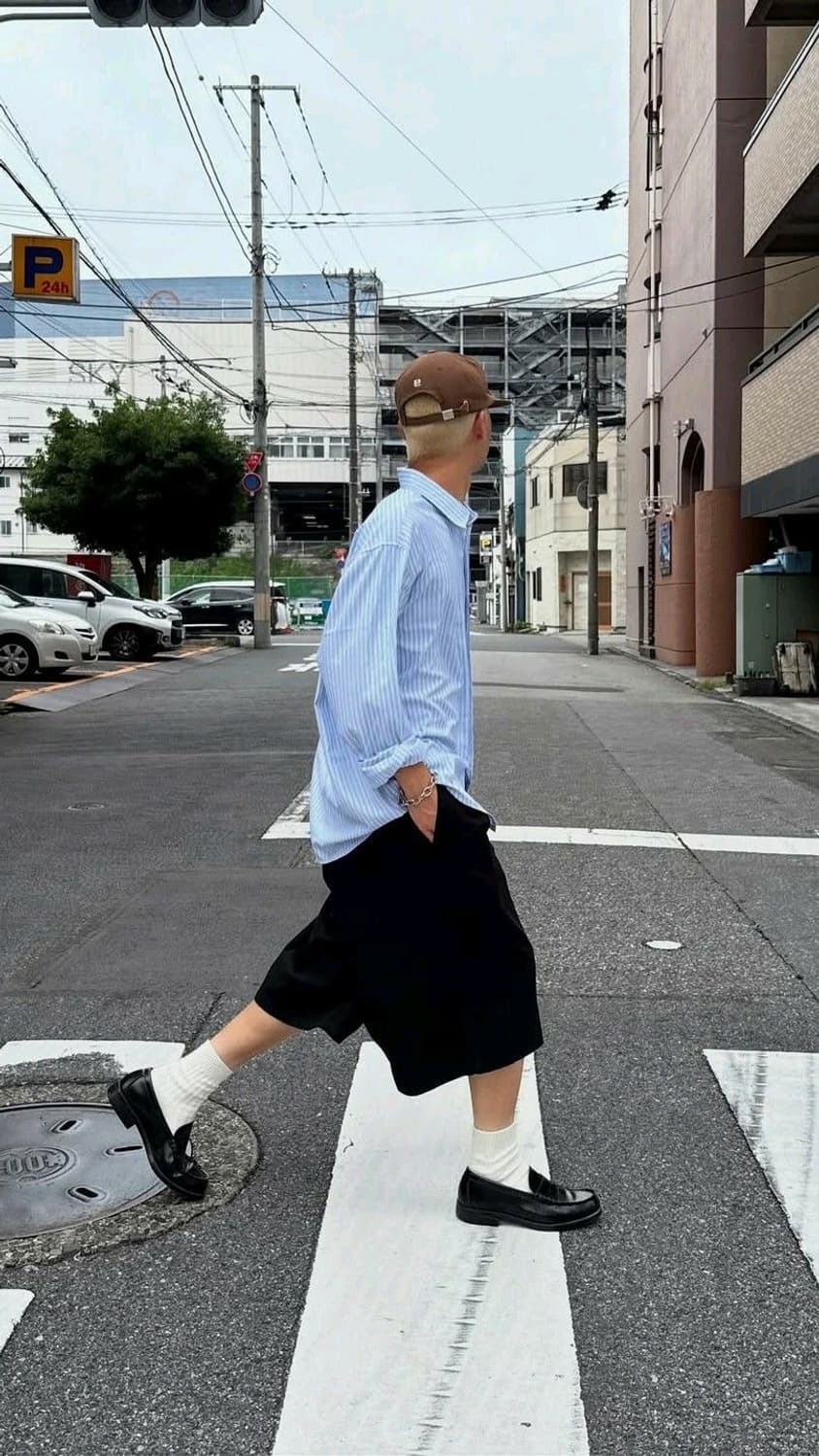 일본 핀터맛 버뮤다 팬츠 블랙 상품이미지4