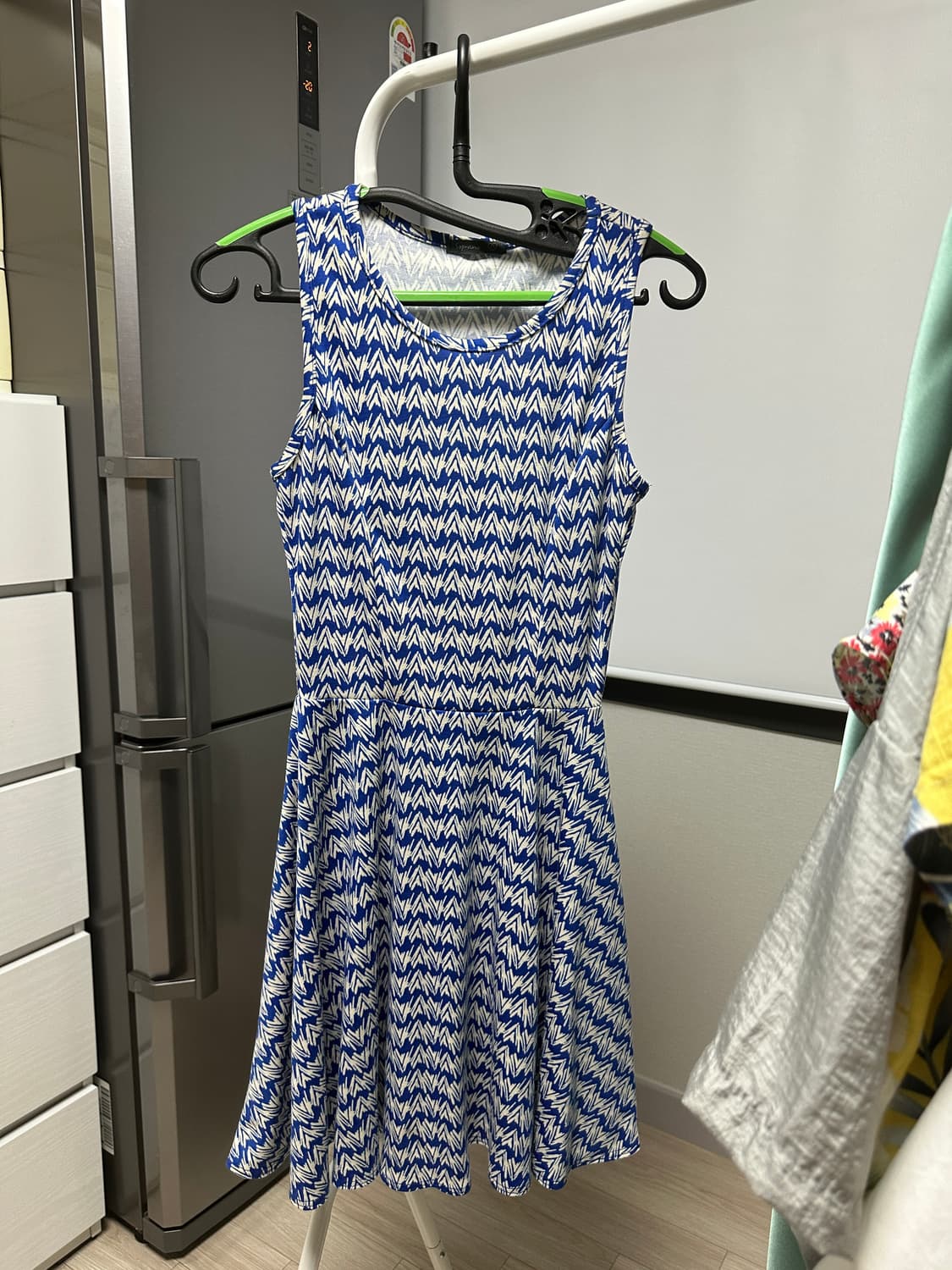 블루 패턴 원피스 44-55 상품이미지1
