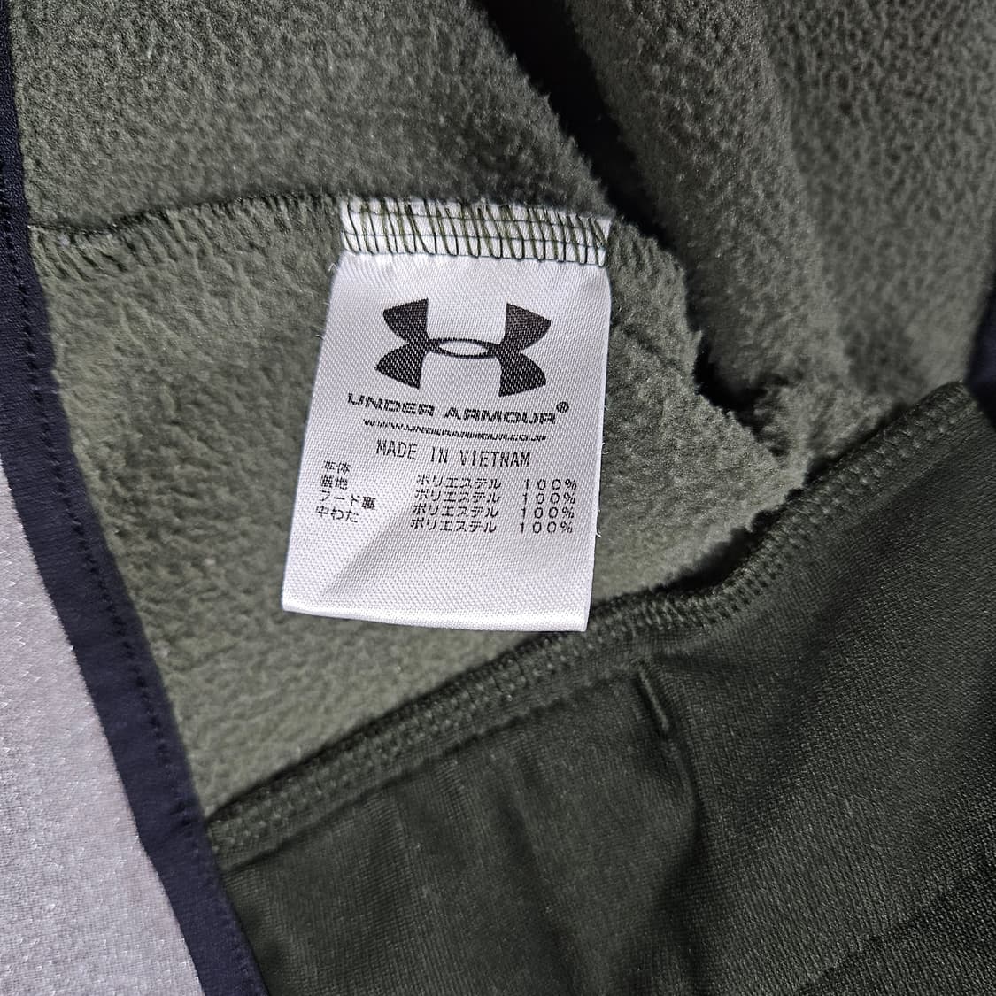 L 105 언더아머 하이브리드 패딩 기모 후드티 올리브 상품이미지5