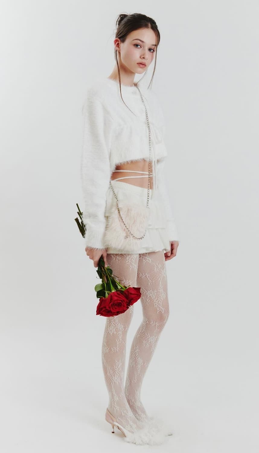 페인오어플레져 안젤라 니트 셋업 화이트 상품이미지1