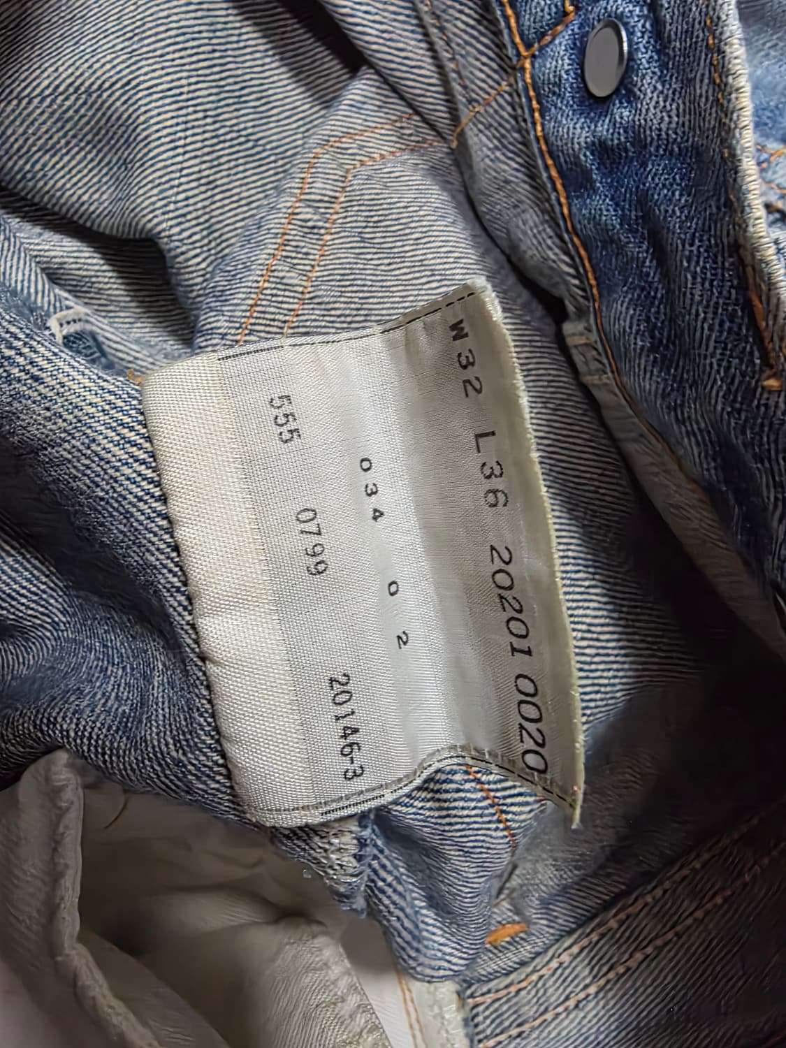 20s 빈티지 리바이스 발렌시아제 201 대전판 워크팬츠 555 usa 상품이미지10