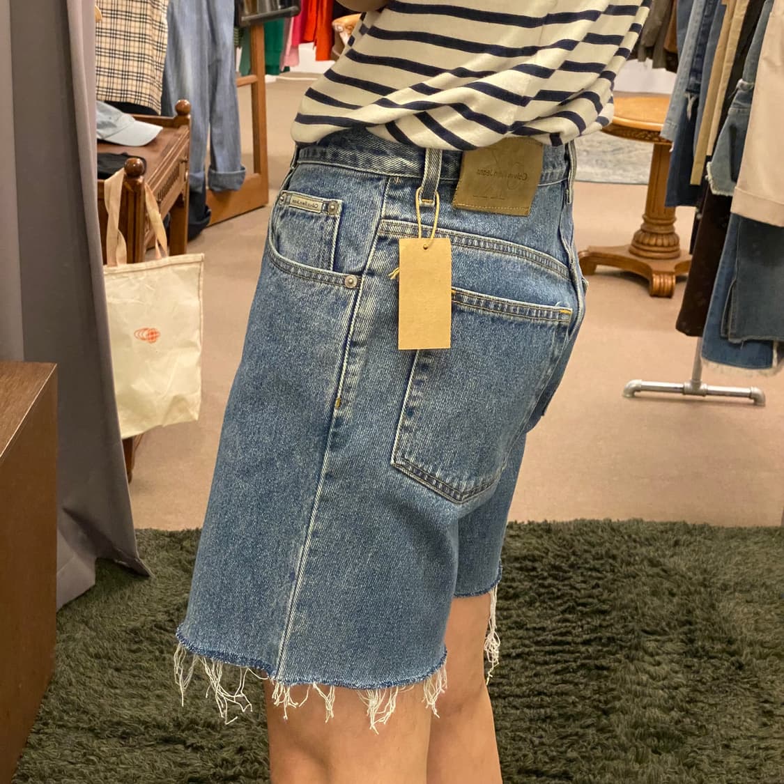 (29inch) 90s캘빈클라인 컷오프 데님 청 반바지 상품이미지2