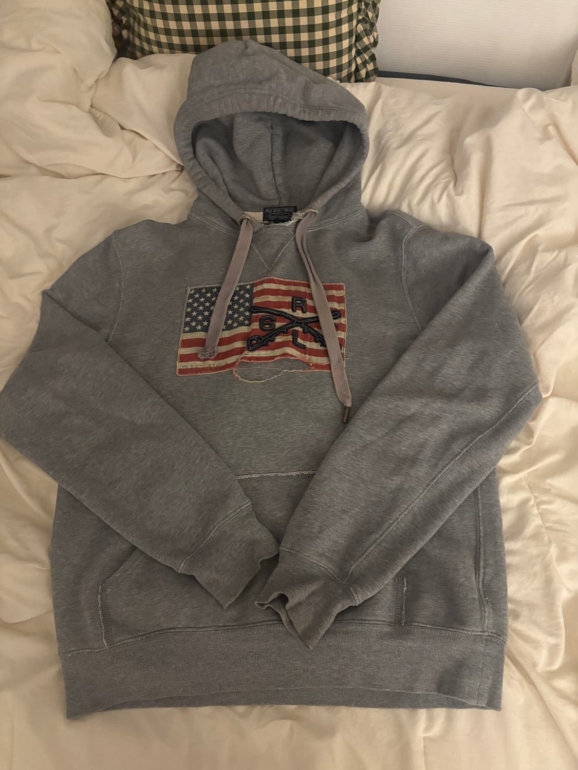 폴로 빈티지 해골성조기 후드티 상품이미지1