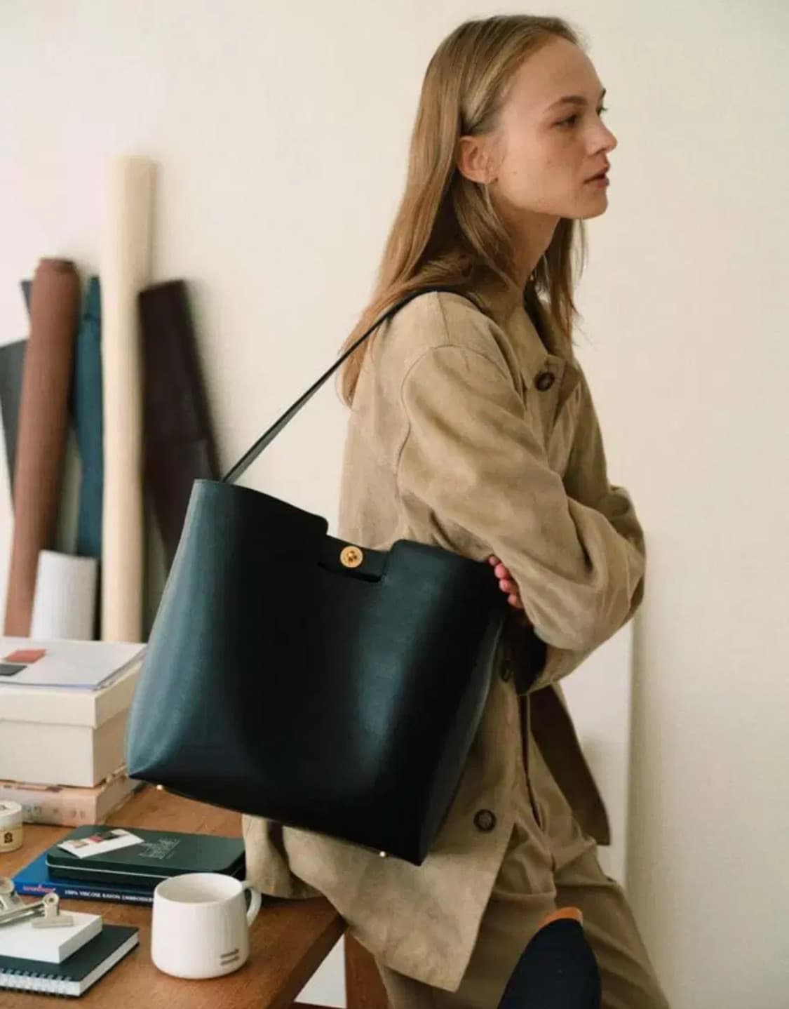 새상품) 몽드몽드 타임 숄더백 블랙 상품이미지3