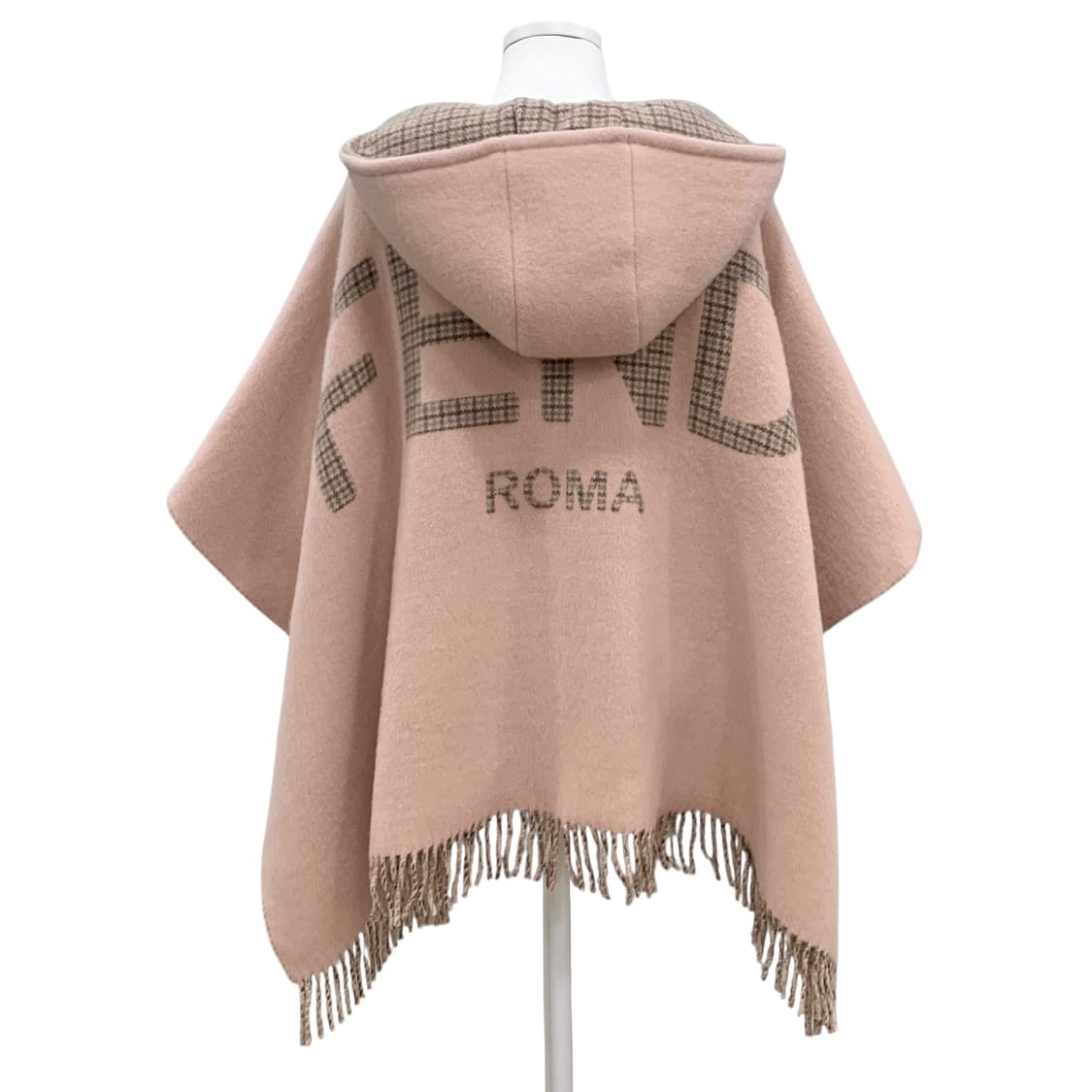 펜디 울 캐시미어 로고 판초 후디 케이프 코트 상품이미지4