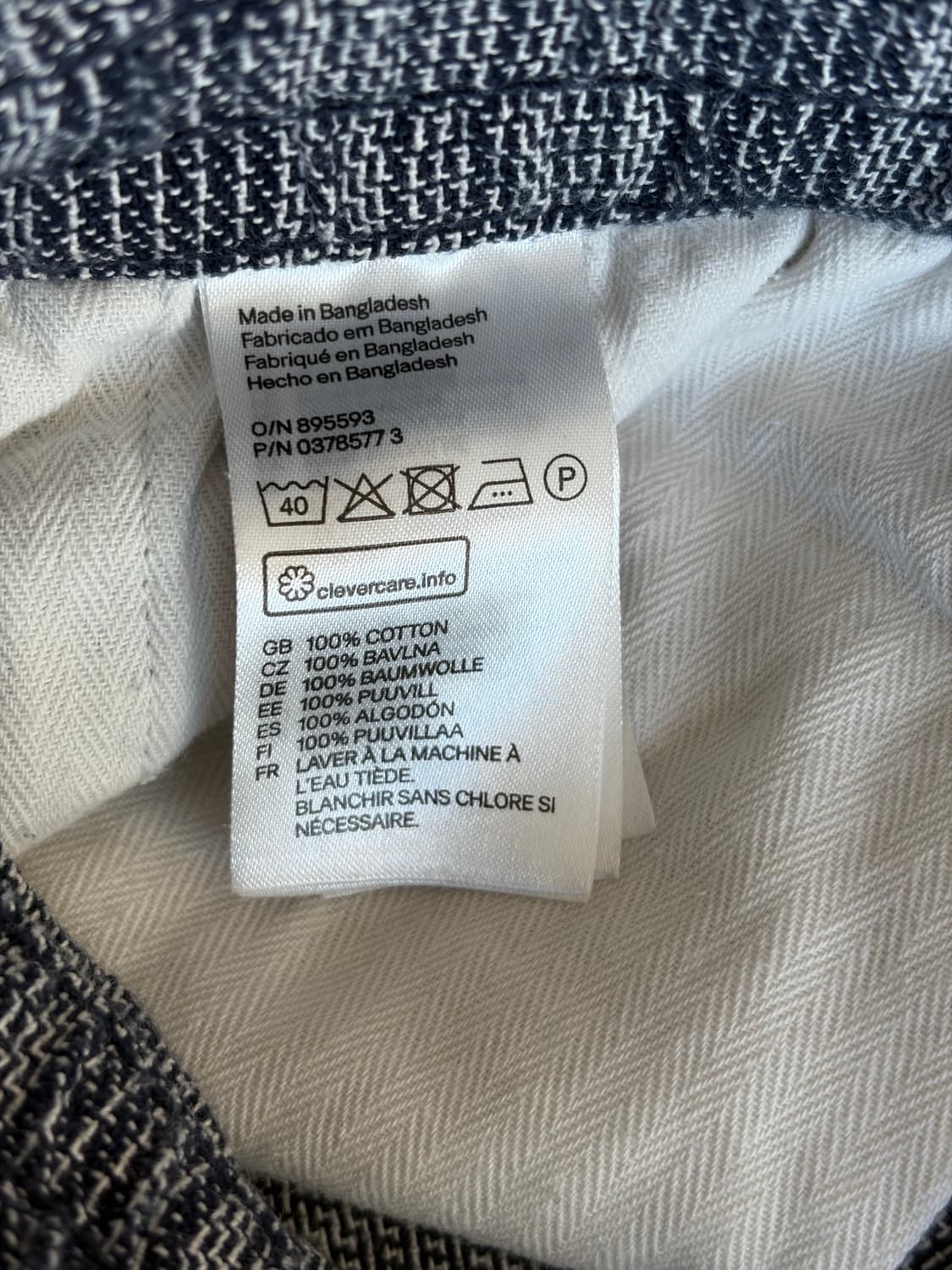 (31) H&M L.O.G.G. 프리미엄 코튼 헤링본 텍스처 쇼츠 상품이미지4