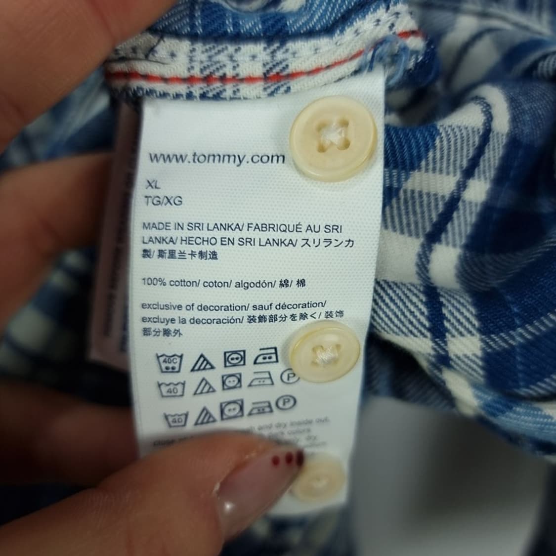 [타미힐피거] 빈티지 그라데이션 워시드 체크 셔츠 M19121 상품이미지9