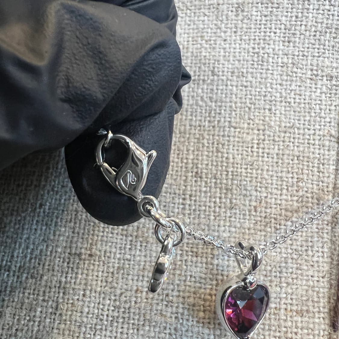 스와로브스키 바이올렛 하트 목걸이 상품이미지6