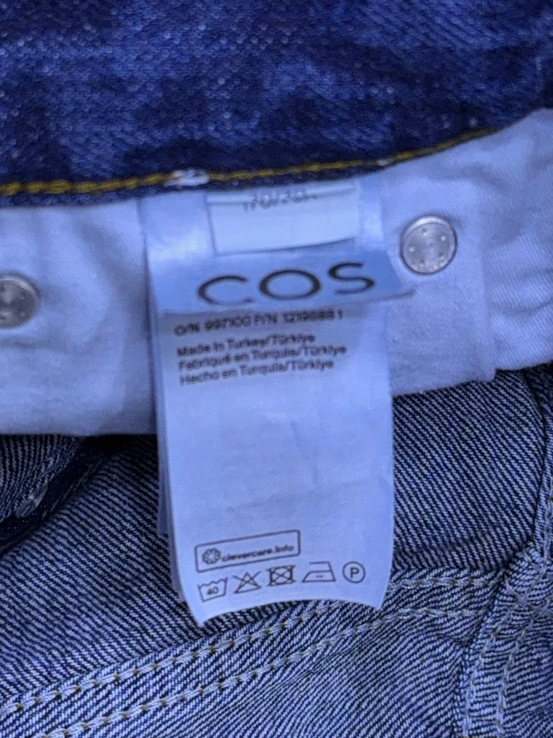 Cos 코스 시그니처 레귤러핏 미드라이즈 셀비지 데님팬츠 30 상품이미지9