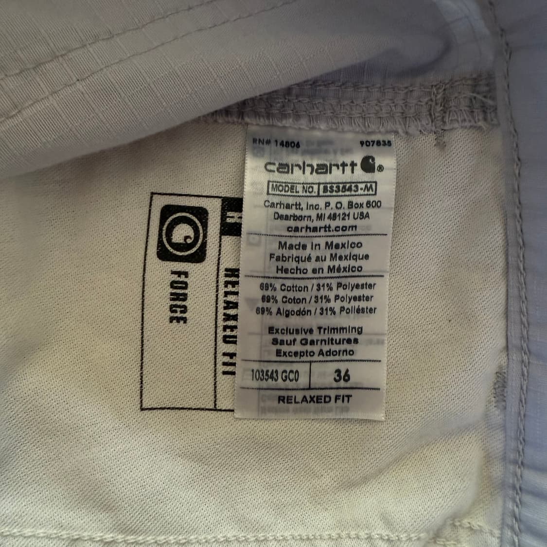 [Carhartt] 칼하트 카펜터 워크팬츠 반바지 c-10 상품이미지5