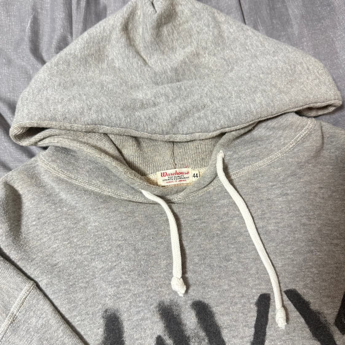 [44]웨어하우스 "NAVY SYMBOL" 브러쉬 페인팅 후드 티 상품이미지5