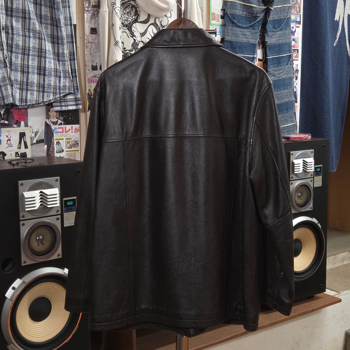 지오다노 다크 브라운 소가죽 자켓 상품이미지6