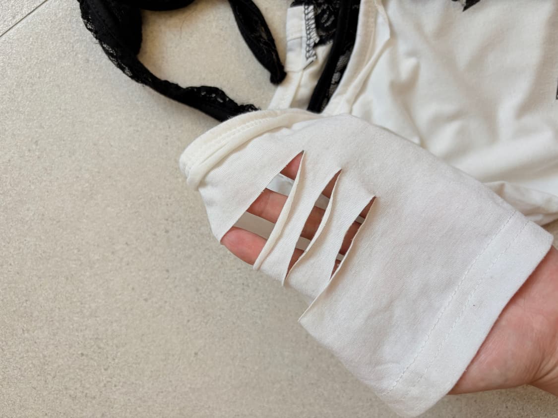 십자가 홀터 아일렛반팔 상품이미지5