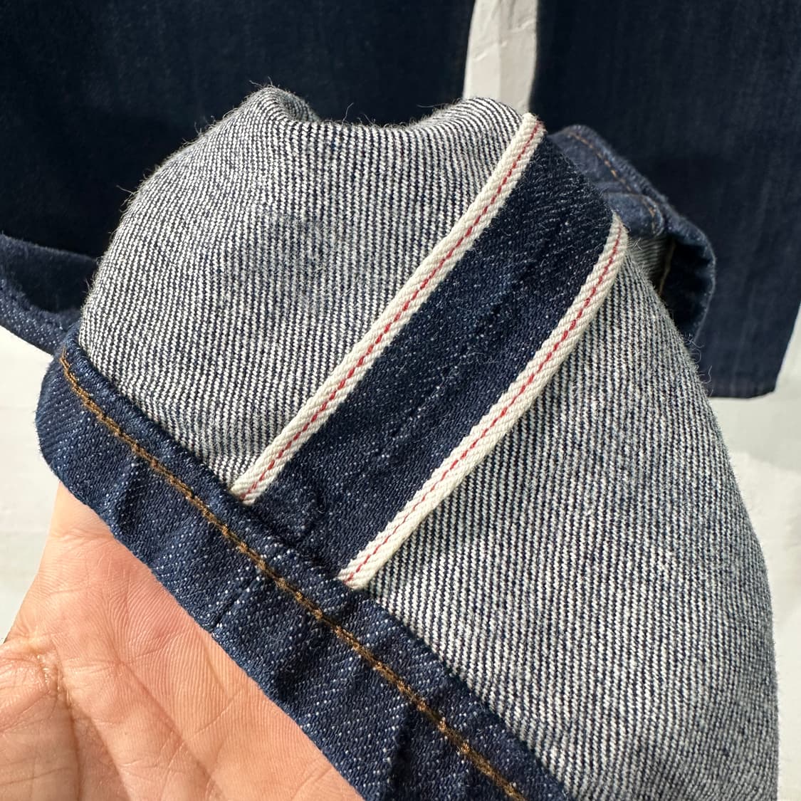 비슬로우 투턱 셀비지 데님 청바지 30 상품이미지3