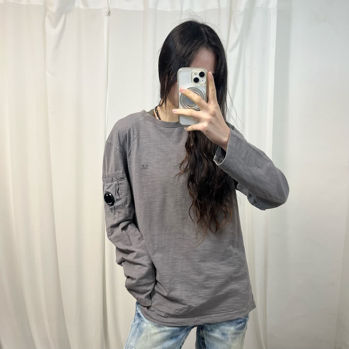 C.P. Company Grey Long Sleeve Top 상품이미지1