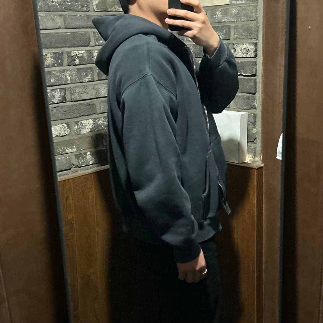 L) 블라인드파일즈 블랭크 후드집업 상품이미지10