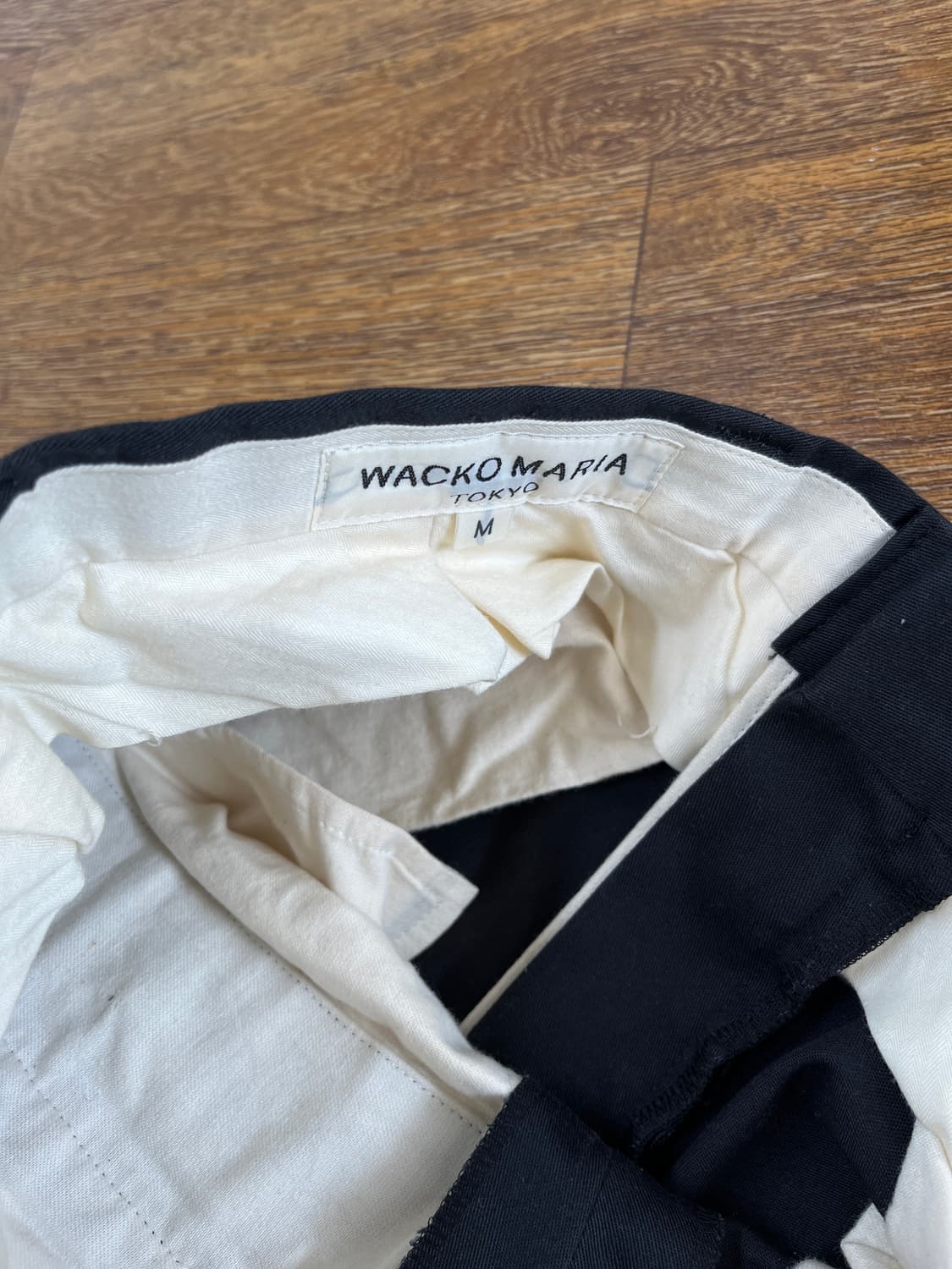 와코마리아 코튼 슬랙스 팬츠 / 블랙 - M (32) 상품이미지5
