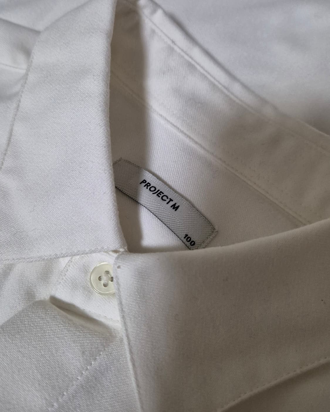 프로젝트M 플란넬 셔츠 White 100사이즈 상품이미지3