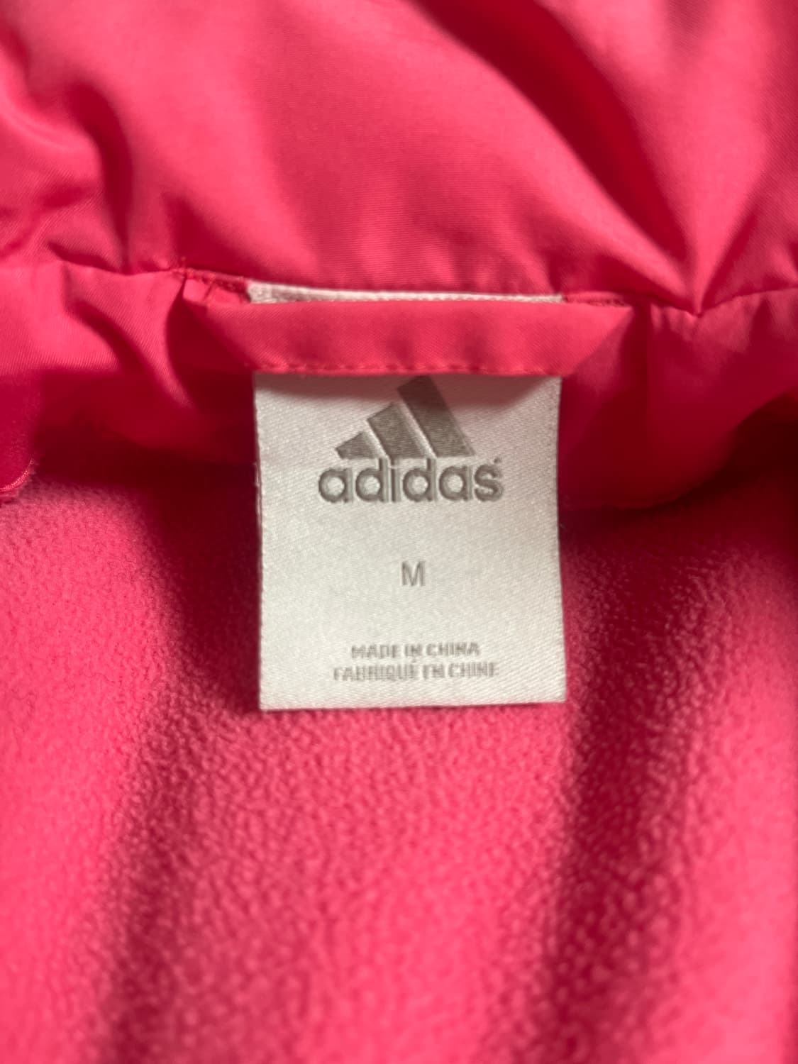 빈티지 아디다스 경량패딩 핫핑크 기모안감  상품이미지4