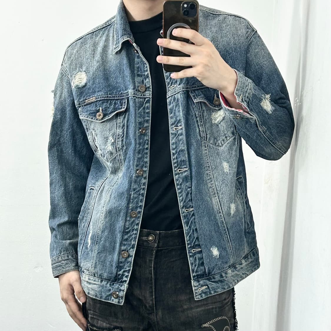 Guess 00s 데미지 데님 자켓 상품이미지2