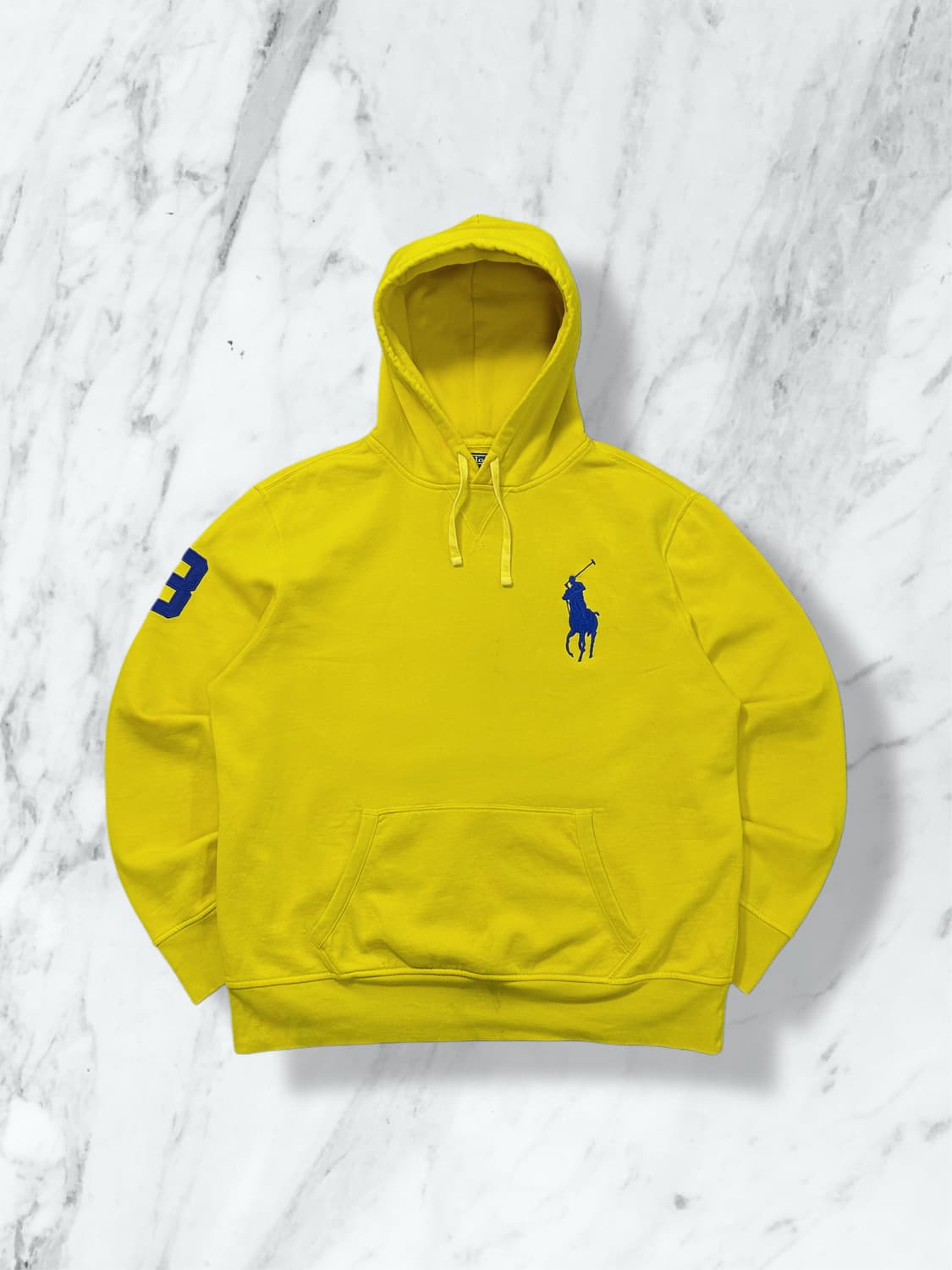 폴로 랄프로렌 빅포니 옐로우 후드티 XL 상품이미지1