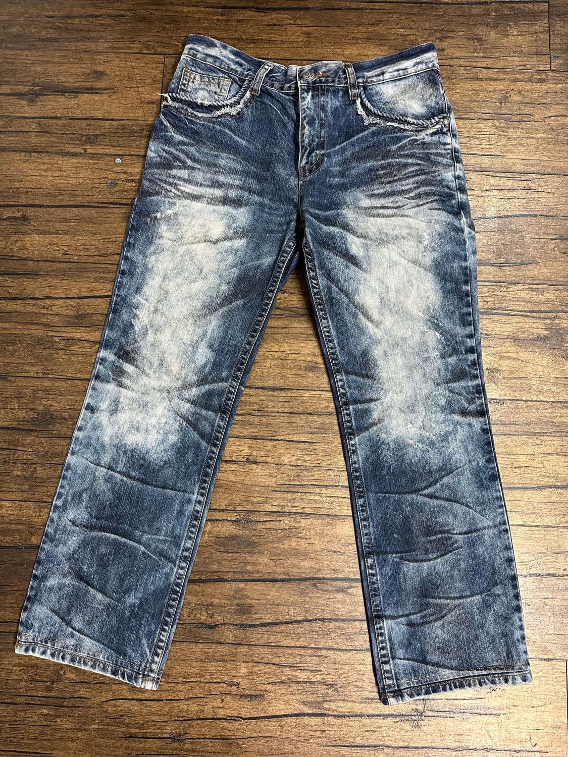 Y2K Poison Denim 스컬 워싱 데님 32 상품이미지7