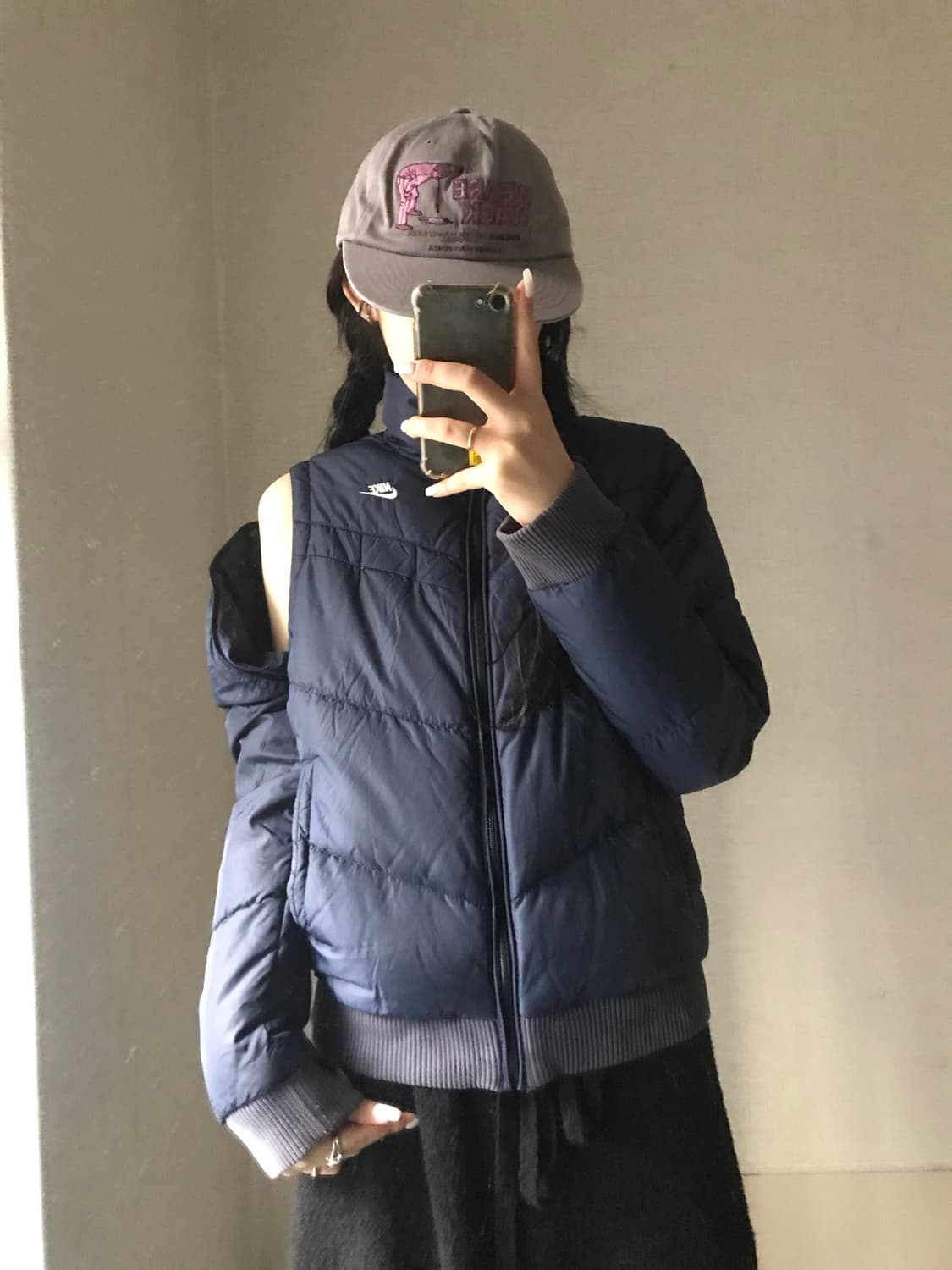 나이키 네이비 투웨이 패딩 상품이미지1