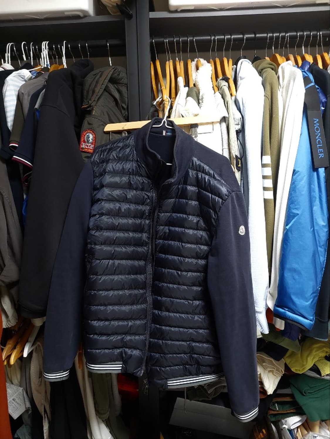 몽클레어 네이비 니트 패딩 점퍼 상품이미지1