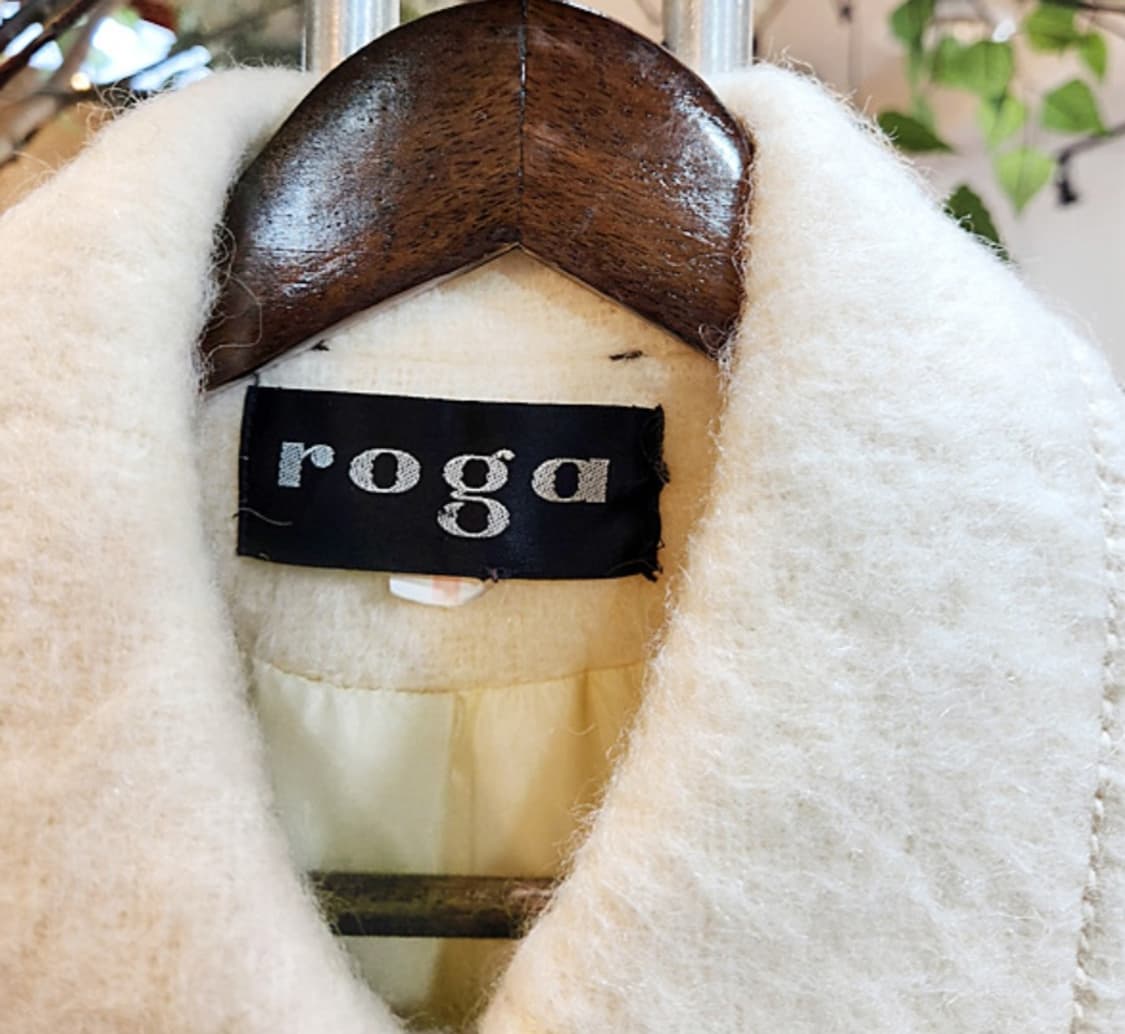 ROGA 일본 빈티지 도톰한 울 아이보리 코트 상품이미지3