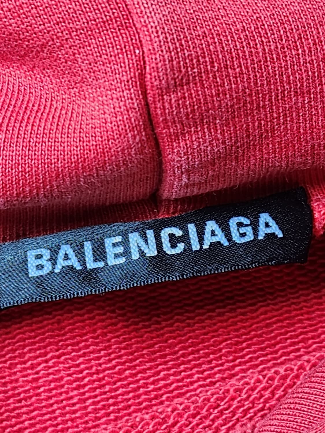 [M] 발렌시아가 레드 백로고 오버핏 후드티셔츠 600583 TIV84 상품이미지6