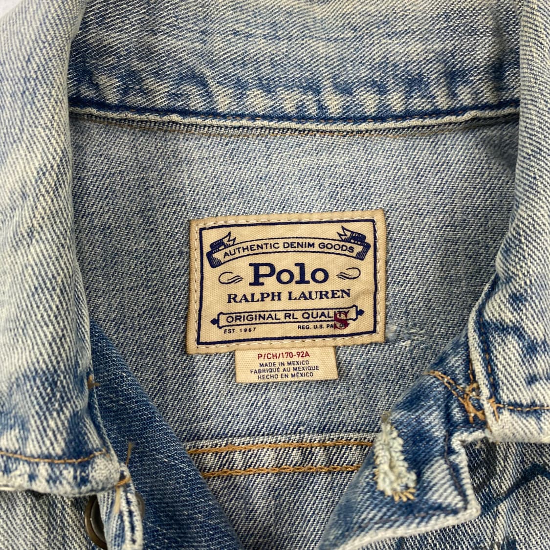 폴로 포켓 데님 크래피티 트러커 자켓 (95) 상품이미지10