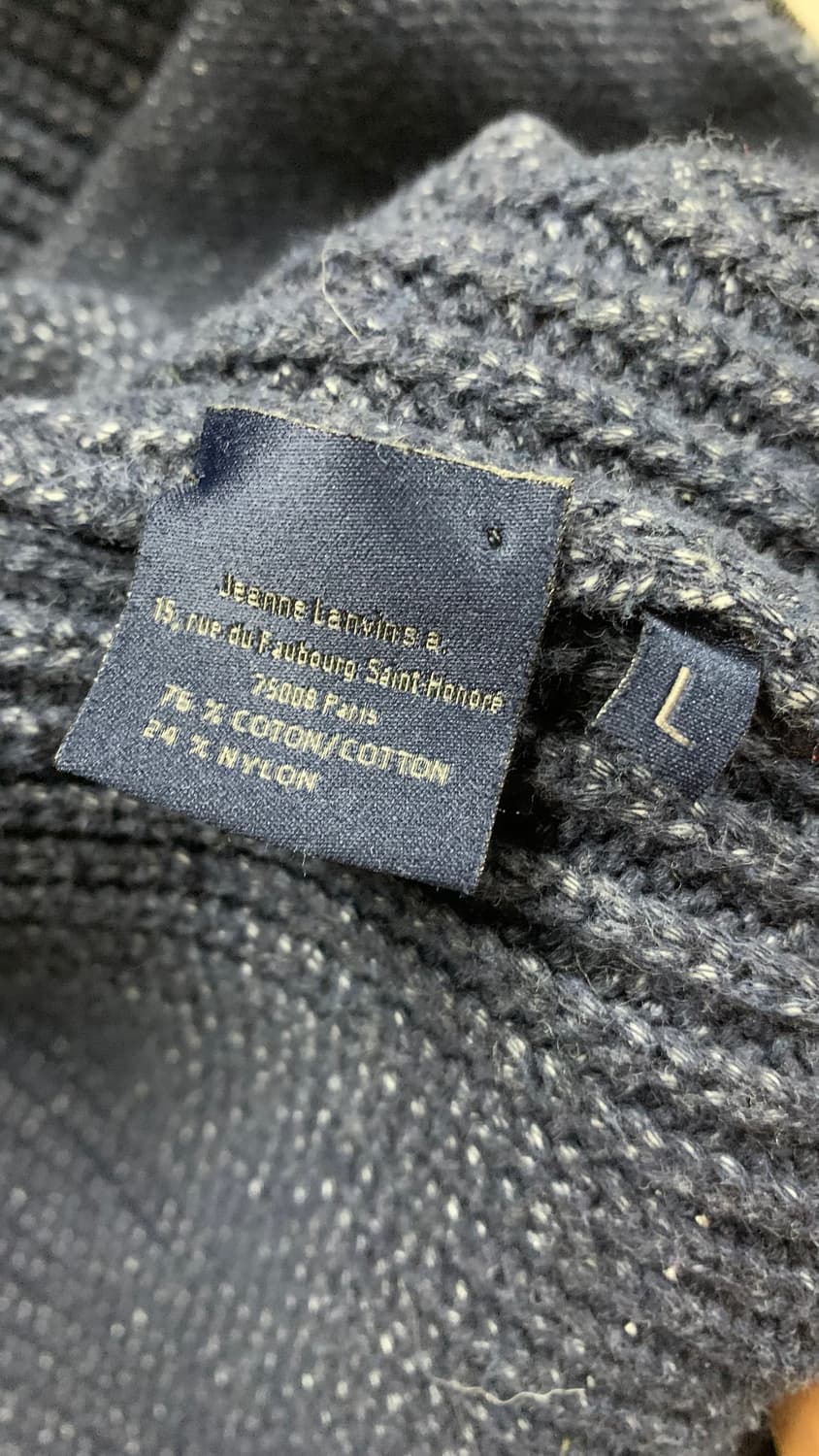 랑방 니트 집업 가디건 네이비 상품이미지6