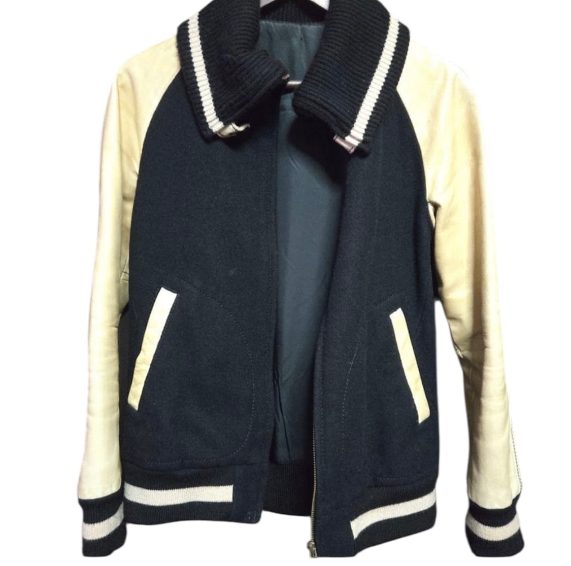 08aw 넘버나인 바시티 자켓 블랙 상품이미지3