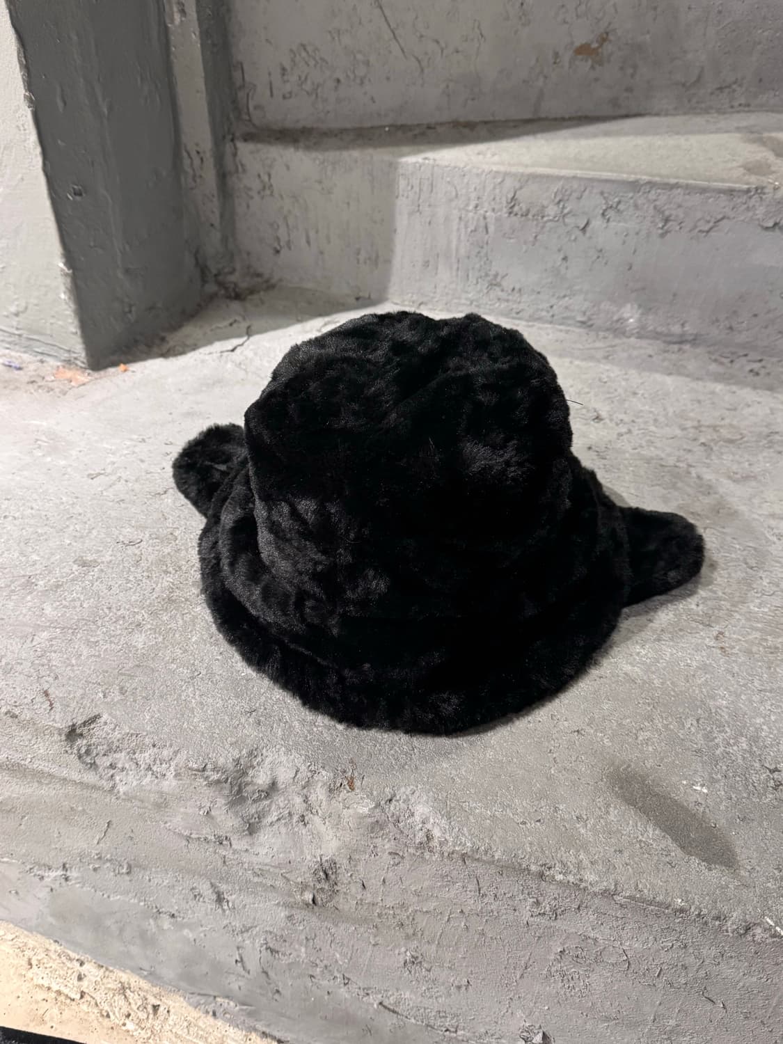 JPN 귀도리 블랙 퍼 버킷햇  상품이미지1