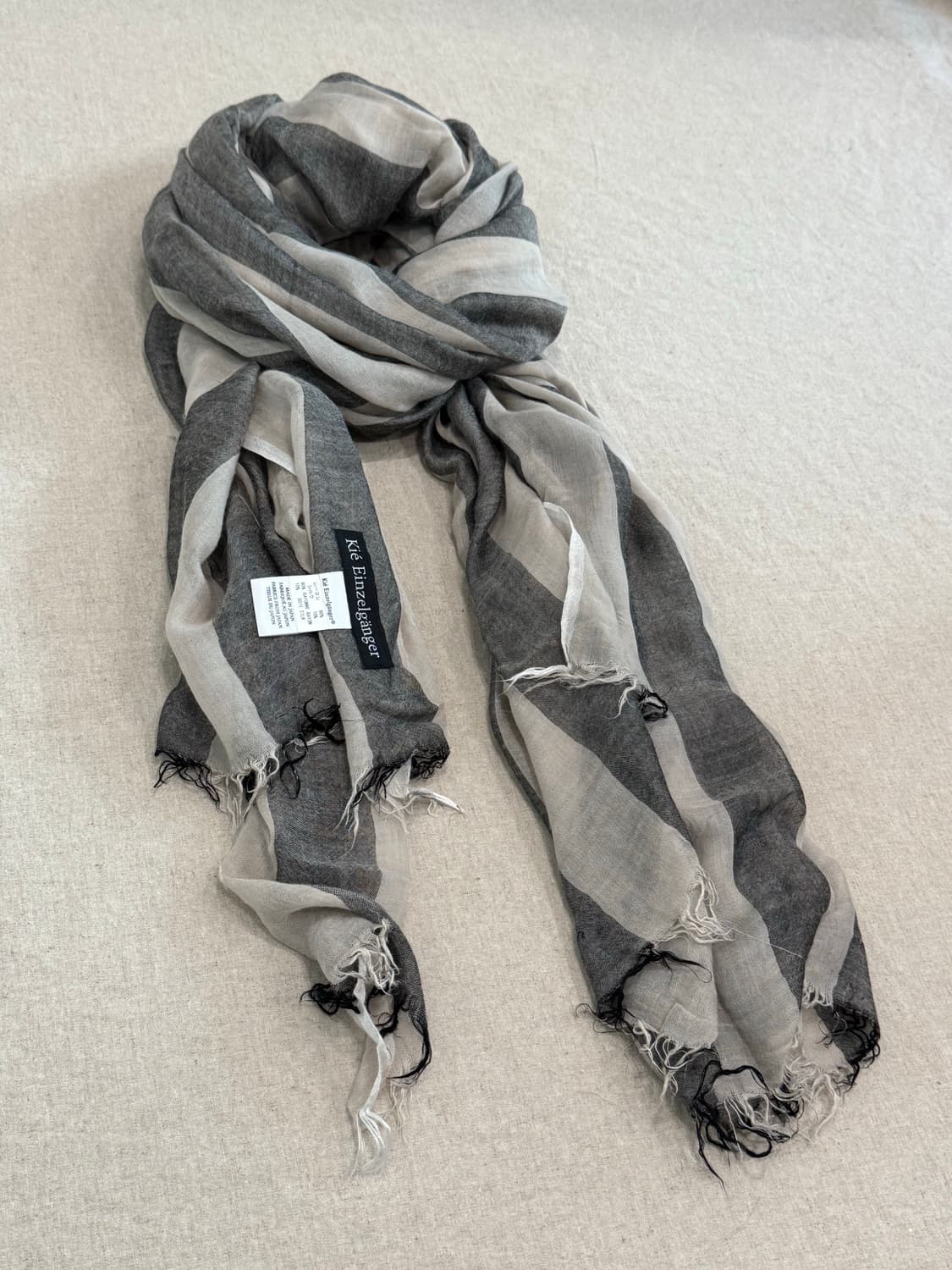 Kie Einzelganger 스트라이프 레이온 실크 머플러 상품이미지2