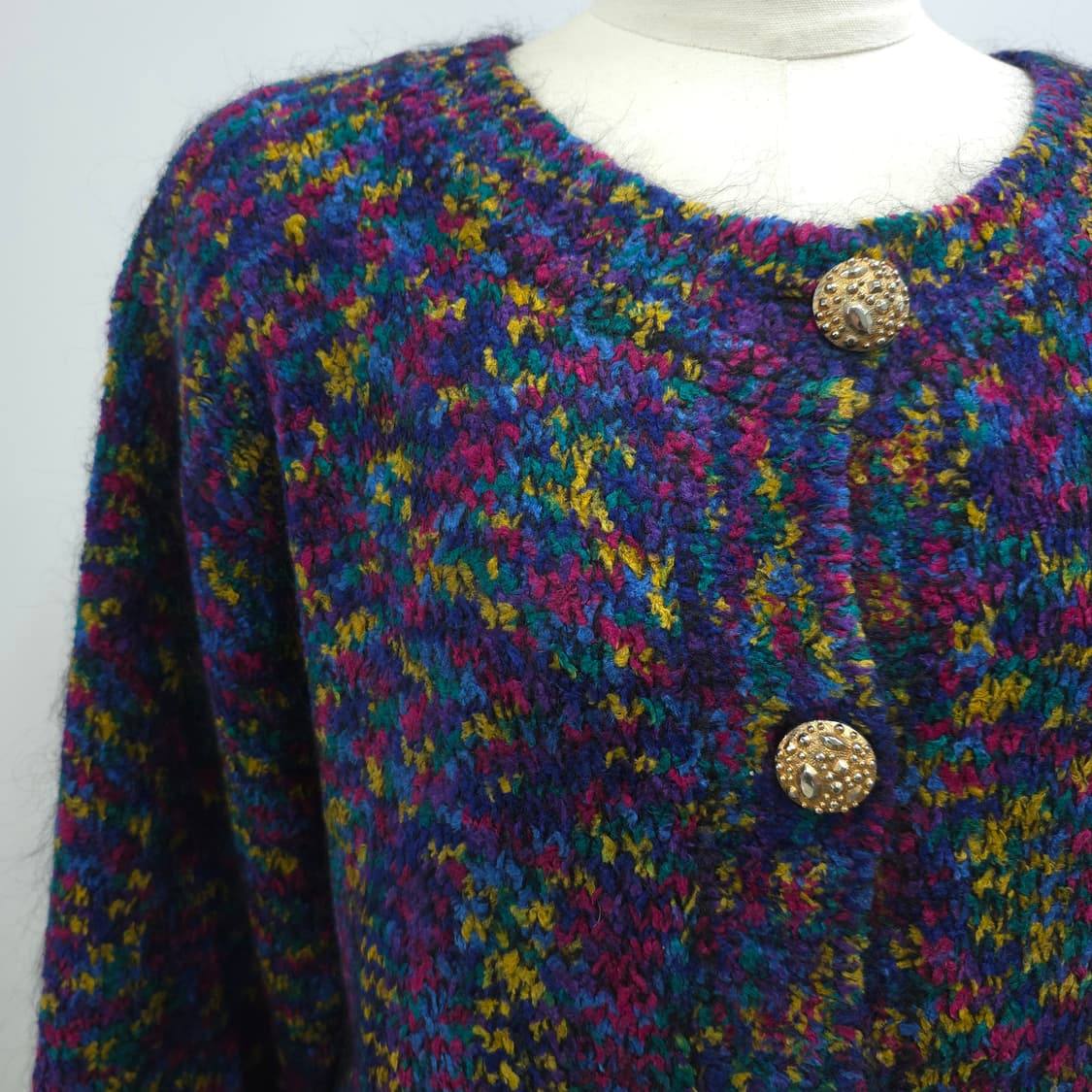 DASGENIE 모헤어 멀티컬러 빈티지 니트 가디건 상품이미지5