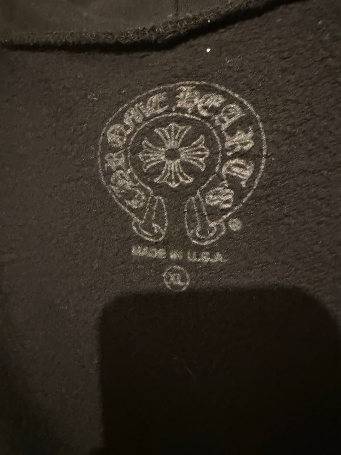 크롬하츠 홀스슈 플로랄 플리스 후드집업 블랙 XL 상품이미지6