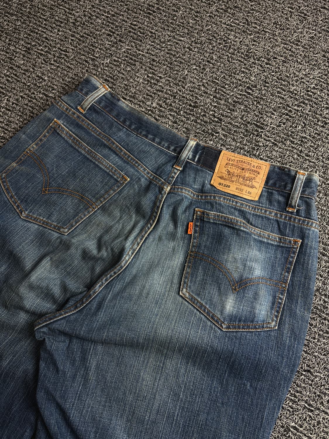 리바이스 오렌지탭 og  220 워싱 데님 팬츠 1493 상품이미지5