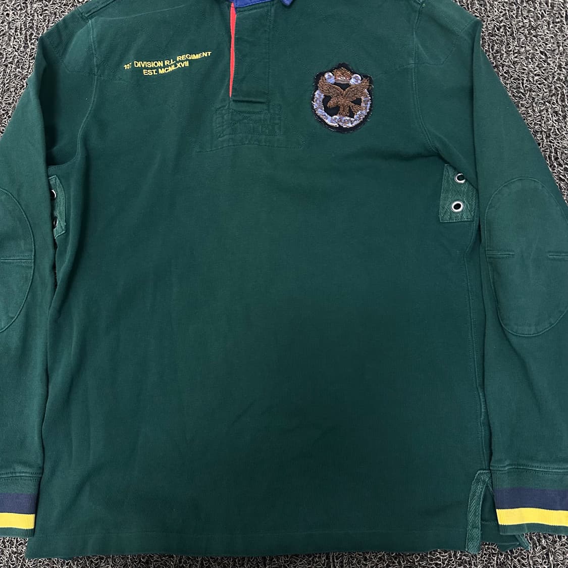 POLO 폴로 랄프로렌 엘보패치 럭비티 긴팔티셔츠 그린 L 상품이미지4