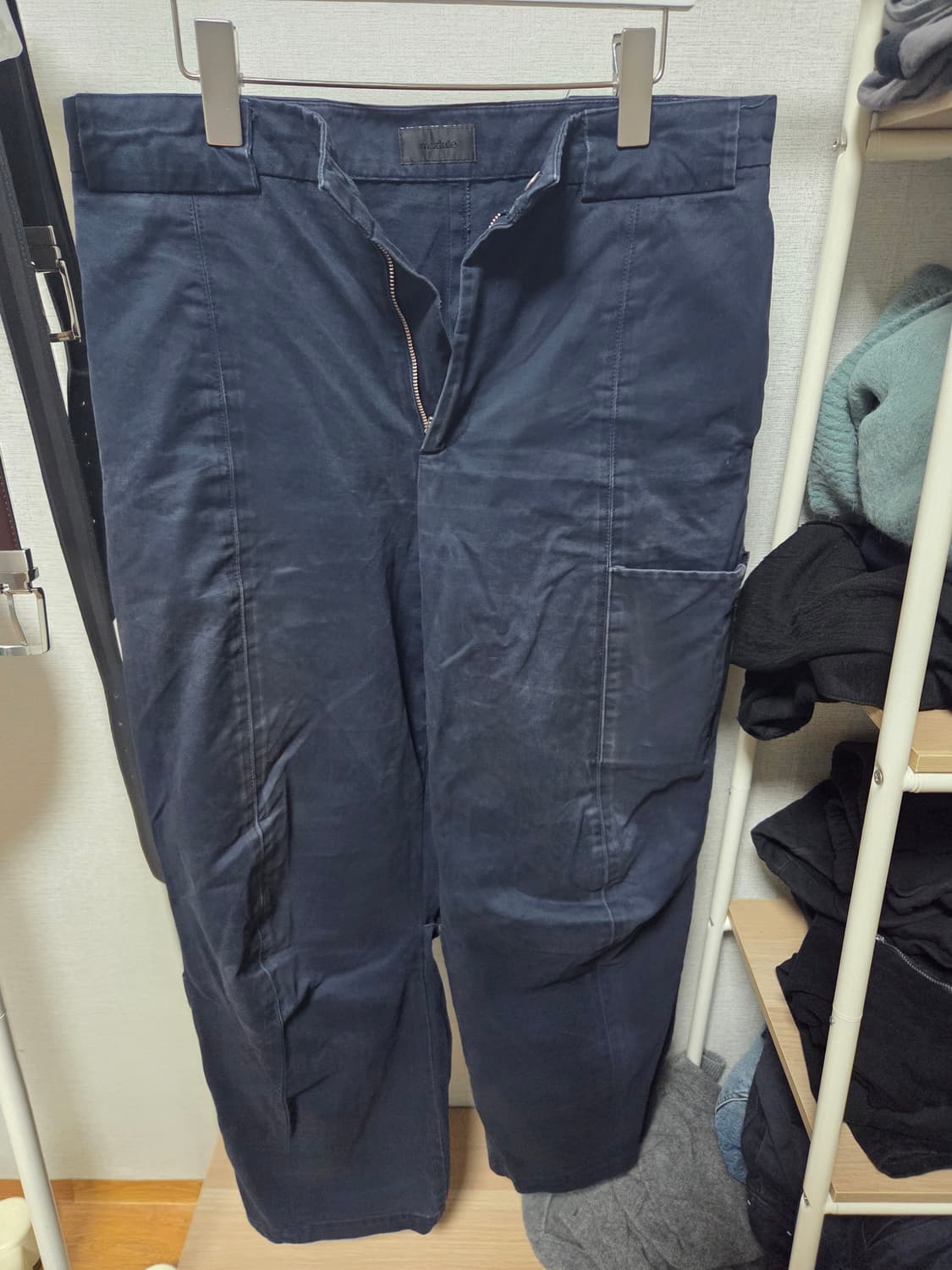 머듈 롬팬츠 네이비 상품이미지3