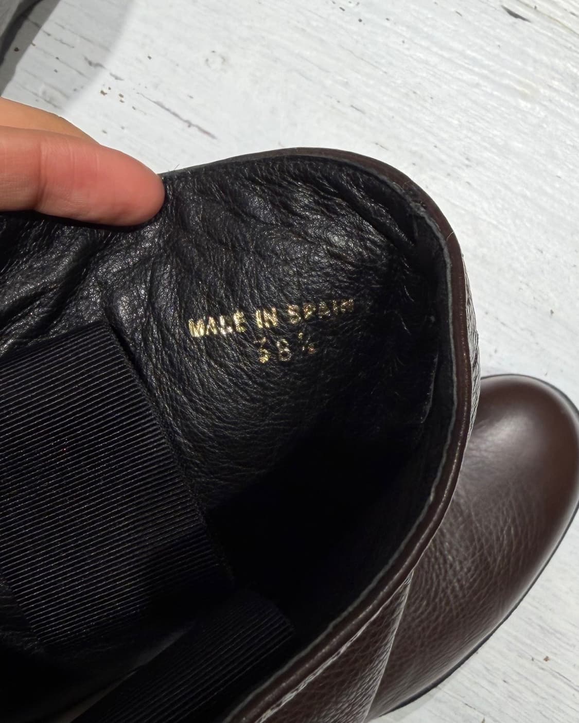 질샌더 브라운 레더 미들 부츠 상품이미지8