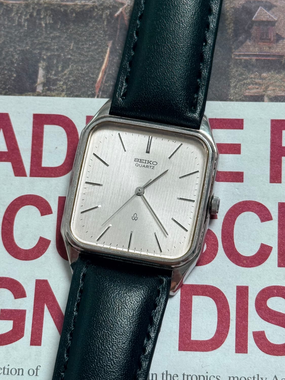 Seiko 세이코 쿼츠 리넨 다이얼 스퀘어 1979 상품이미지1