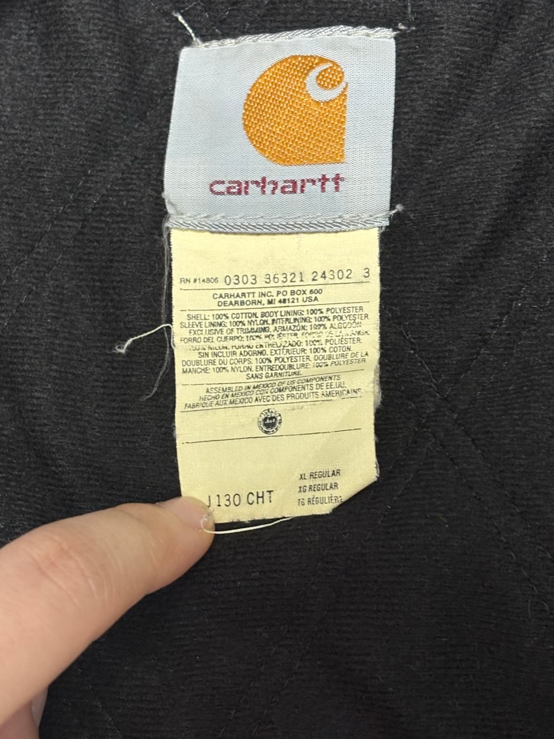 🇲🇽 00s 칼하트 J130 CHT 액티브 자켓 상품이미지6