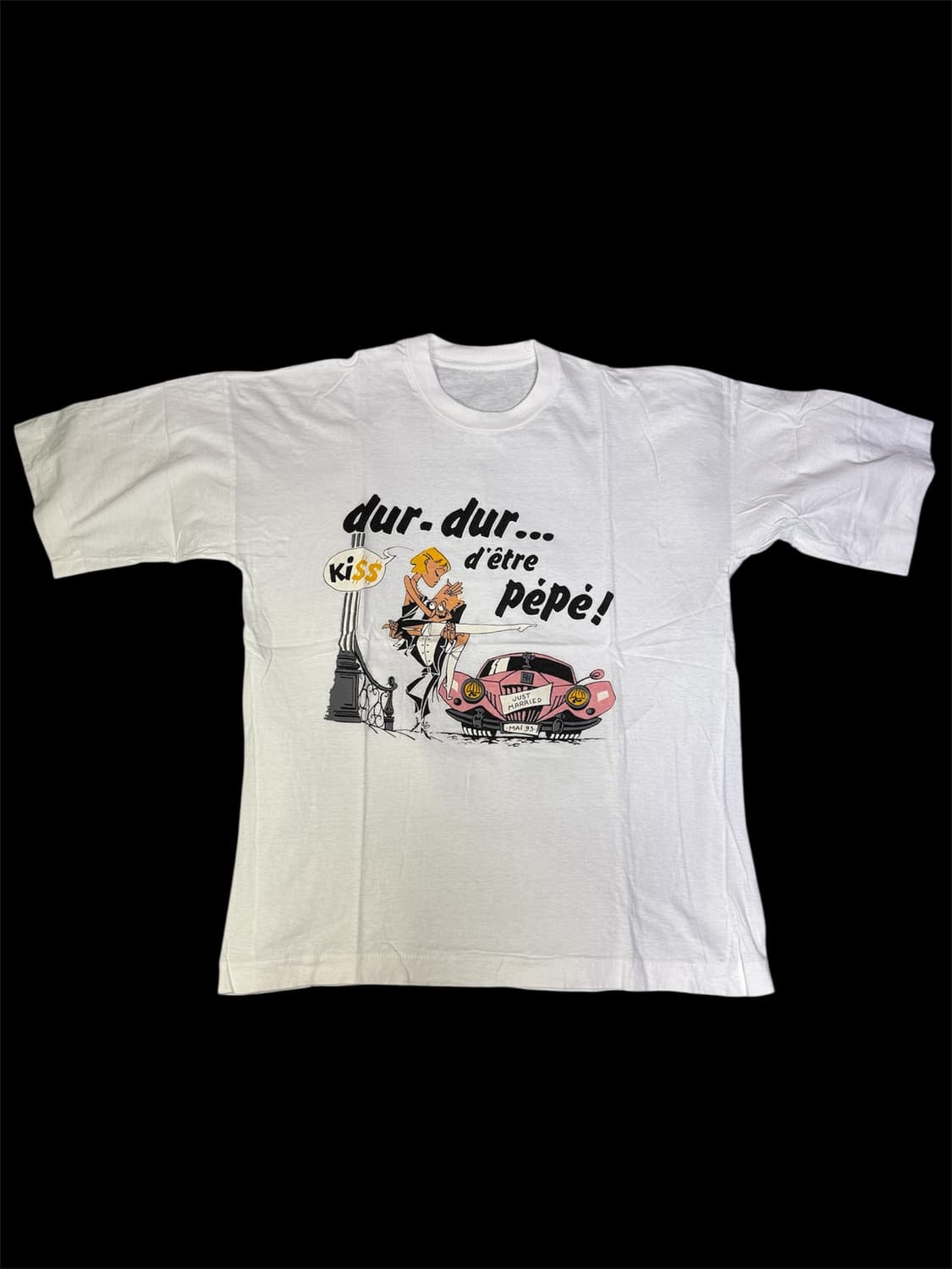 빈티지 90s 유럽 카툰 그래픽 dur dur 티셔츠 L 상품이미지1