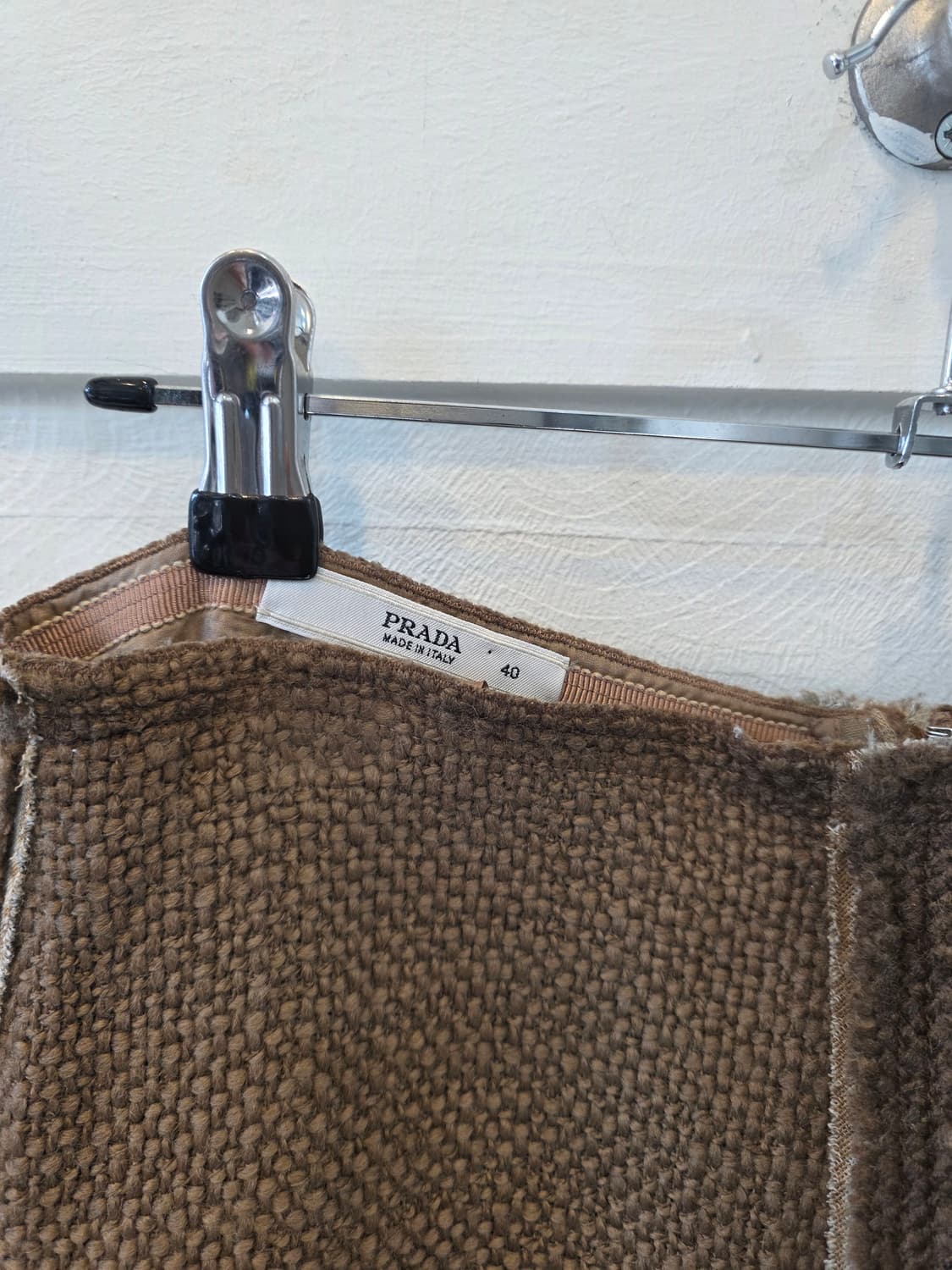 프라다 브라운 알파카울 혼방스커트 40사이즈 상품이미지1
