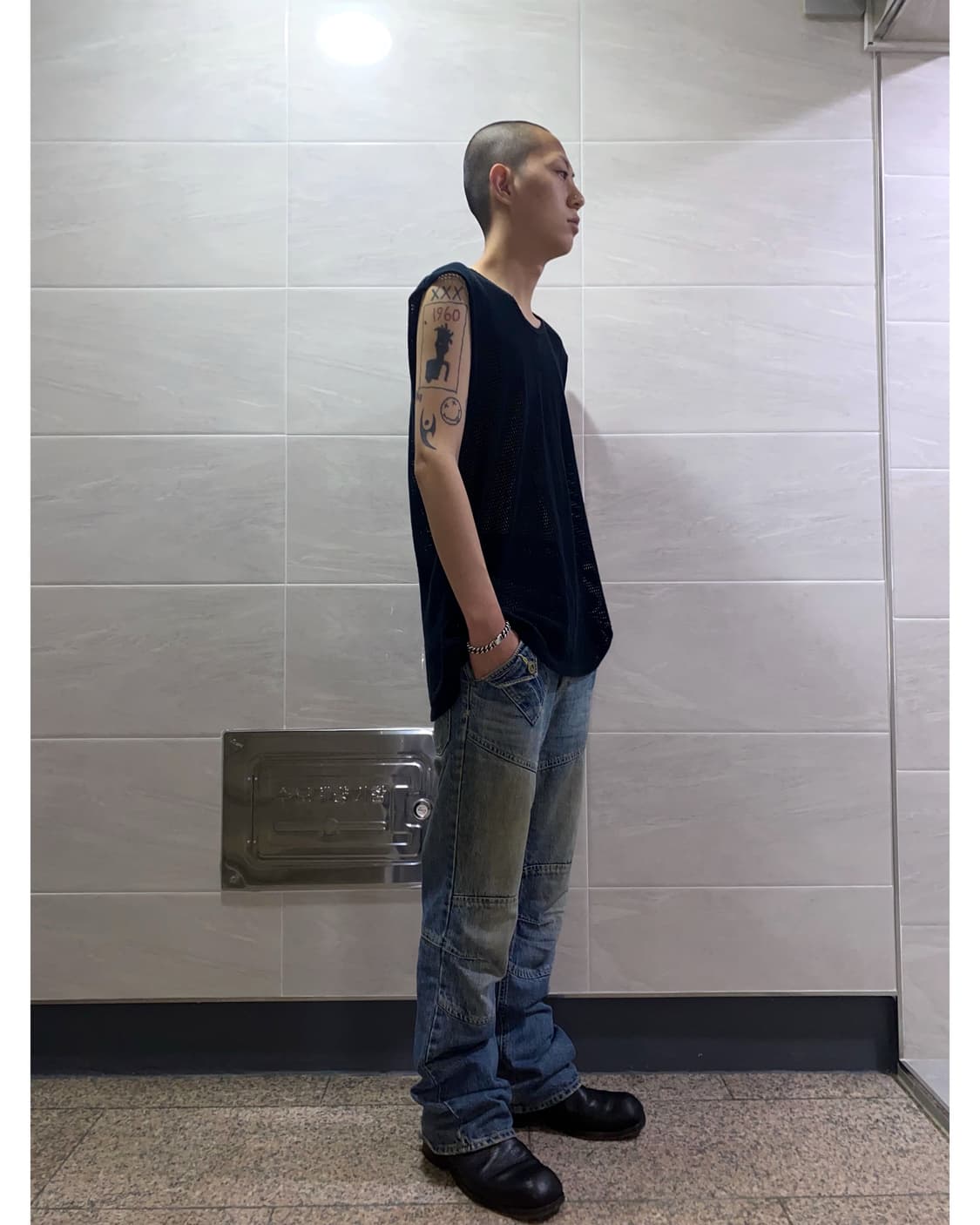 Boots Cut Biker Denim Pants 상품이미지2