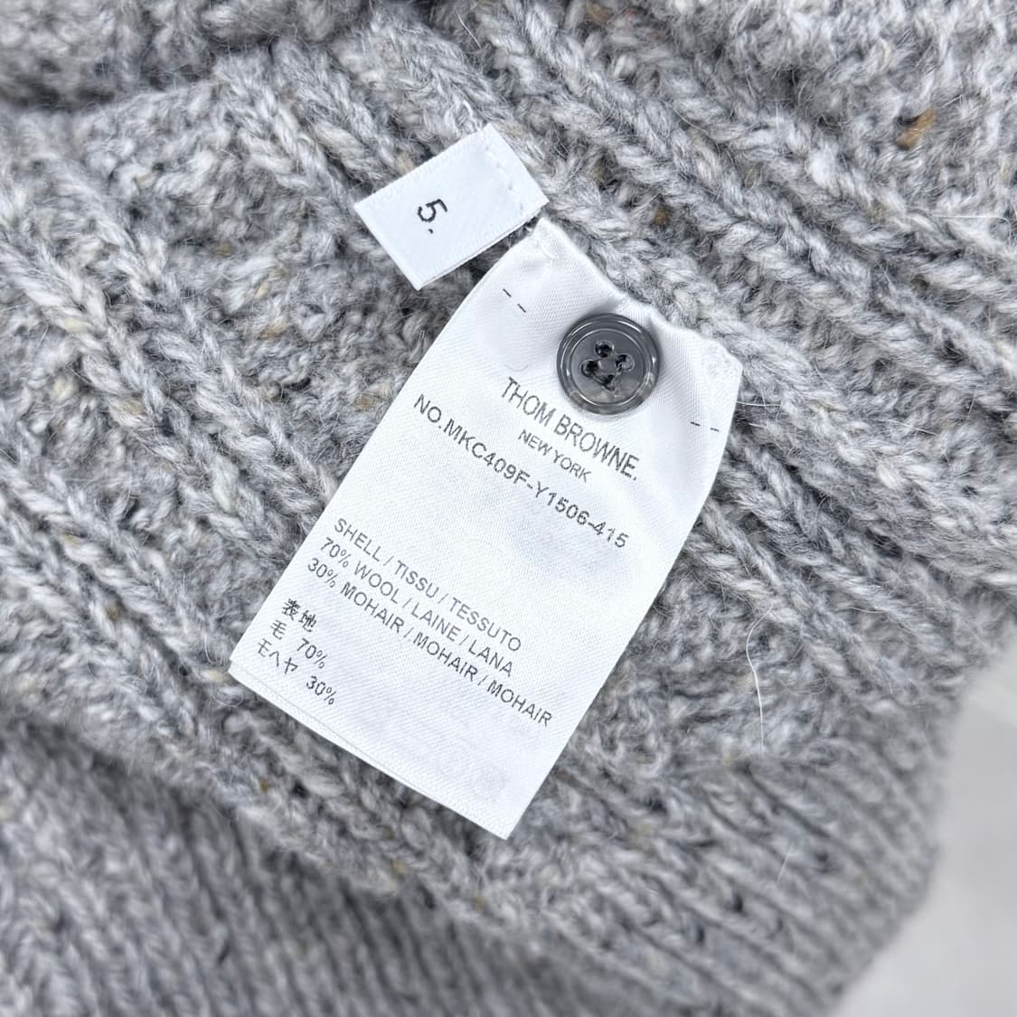 [S+급/5] 톰브라운 사선완장 아란케이블 펀믹스 가디건 상품이미지7