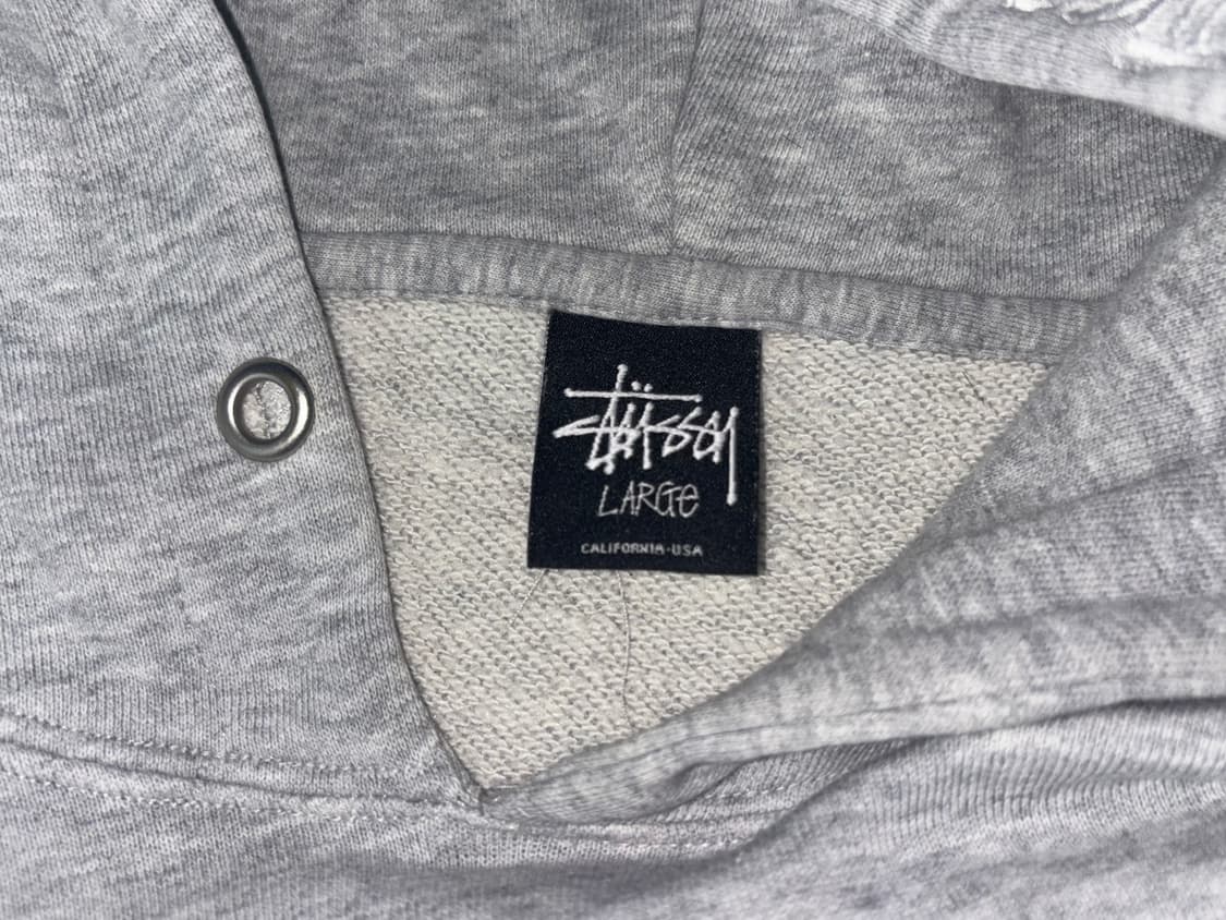 스투시 재팬 후드티 그레이 L 상품이미지5